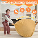 2FT Bean Bag Chair, Comfy Bean Bag Chairs with Memory Foam Filled, Fluffy Beanbag Sofa with Dutch Velvet Cover, Teardrop BeanBag Chairs for Living Room, Playroom - Mustard by TinyTreasures Baby Boutique