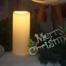 CANDLE CHOICE Waterproof Outdoor Battery Operated Flameless Candle Remote Timer Large Tall White Plastic Realistic Flickering Electric LED Pillar Lantern Garden Wedding Christmas Decorations 4”Dx10”H by GreenHaven Gardens