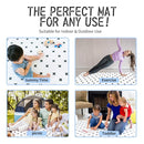 Yay Mats Stylish Extra Large Baby Play Mat. Soft, Thick, Non-Toxic Foam Covers 6 ft x 4 ft. Expandable Tiles with Edges Infants and Kids Playmat Tummy Time Mat (Brooklyn Cross White) by TinyTreasures Baby Boutique