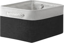 TheWarmHome Storage Bins for Shelves - 1 Pack 15.7x11.8x8.3 inch Canvas Storage Basket for Organizing Cubes Gift Dog Cloth Toy (White & Black) by TinyTreasures Baby Boutique