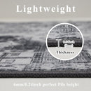 9x12 Area Rug Living Room Rugs, Stain Resistant Washable Rug, Vintage Large Non-Slip Backing, Low Pile Lightweight Print Rug for Bedroom Dinning Room Home Office (Medium Gray) by TinyTreasures Baby Boutique