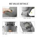 Baby Carrier with Hip Seat, Baby Carrier Newborn to Toddler, 6-in-1 Ways to Carry, All Seasons, Adjustable Baby Holder Carrier for Breastfeeding(Grey) by TinyTreasures Baby Boutique