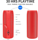 Bluetooth Speaker,MusiBaby M88 Speakers,Dual Pairing, Bluetooth 5.3,Loud Stereo Sound,Booming Bass,30H Playtime for Home& Outdoor Party,Beach,Portable Speaker,Gifts(Red) by TinyTreasures Baby Boutique