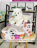 Rectangular Storage Basket Fabric Organizer Bin for Toys,Books,Clothes,Gifts,Pets-Perfect for Home,Office,Nursery,Dorm,Shelf(Rec ball game) by TinyTreasures Baby Boutique