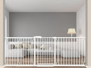 Extra Wide Baby Gate 85.8-90.5 Inch, Pressure Mounted No Drilling, for Stairs & Doorways, Metal White Indoor Safety Gate for Kids and Dogs by TinyTreasures Baby Boutique