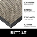 GORILLA GRIP 100% Waterproof All-Season WeatherMax Doormat 35x23, US Designed Natural Rubber, Stain and Fade Resistant, Low Profile Indoor Outdoor Door Mats, Easy Clean Patio Mat, Sand Beach by CozyNest Decor