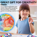 12 Color Watercolor Paint for Kids, 12 Pack Washable Water Color, Classroom Set, Woodbrushes Included by TinyTreasures Baby Boutique