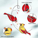 Cardinal Suncatchers Stained Glass for Window Hangings, Cardinal Sun Catchers Gifts for Women, Red Birds Sun Catchers for Christmas Dec, Cardinal Window Suncatcher Ornament by GreenHaven Gardens