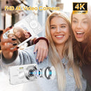 4K Digital Camera for Teens, FHD 64MP Digital Camera for Kids with 64GB SD Card, 18X Digital Zoom Cameras for Photography, Point and Shoot Video Camera for Kids, White by TinyTreasures Baby Boutique