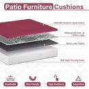 Patio Chair Cushions 17 X 16 X 3 Inch Waterproof Outdoor Seat Cushions for Patio Furniture, Outdoor Sofa Couch Pads with Ties & Handle, Set of 2, Fuchsiared by GreenHaven Gardens