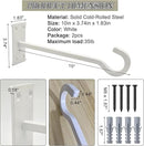 10inch Heavy Duty Plant Hangers Outdoor or Indoor Bird Feeder Hanger Shepherd Hooks 2pcs White Metal Wall Hook for Hanging Plant Bracket, Lantern, Flower Basket, Wind Chimes by GreenHaven Gardens