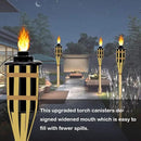 16 oz Torch Replacement Canister (4 Pack) - Outdoor Citronella Fuel Refill for Bamboo Torches with Wicks & Covers, Long-Lasting, Perfect for Patio, Luau Party, Garden Decor by GreenHaven Gardens