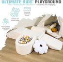 Foam Climbing Blocks - Climbing Toys for Toddlers 1-3 Inside - Soft Play Set for Babies - Indoor Activity Soft Playset for Baby 6-12 Months - Sherpa Fabric - 5 PCS - Balls NOT Included by TinyTreasures Baby Boutique