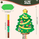 Wernsai Christmas Piata Large Pull String with Blindfold Bat - Cute Tree Design for Christmas Party Games - Green, 16.5' x 12.4' by TinyTreasures Baby Boutique