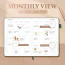 Planner 2025-2026, Academic Linen 2025-2026 Monthly Planner July 2025 to June 2026, Weekly & Daily Organizer with Tabs, Note Pages, Hardcover 5.65" x 8.15"- Ideal for School, Work & Productivity-Green by TinyTreasures Baby Boutique