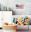 Welcome Decor Sign, Hanging Wood Sign Home Decorative, Printed Wood Wall Art Sign, American Flag Welcome Sign, Patriotic Home Decor, Front Door Decor Sign, Farmhouse Porch Wall Art Sign 12 * 6inch by CozyNest Decor