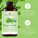 Handcraft Blends Organic Peppermint Essential Oil – 1 Fl Oz – 100% Pure and Natural – Premium Grade Essential Oil for Diffuser and Aromatherapy by CozyNest Decor