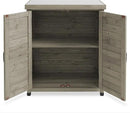 Casafield Outdoor Garden Potting Bench with Metal Tabletop and Storage Cabinet - Wooden Outdoor Garden Patio Workstation Table, Gray by GreenHaven Gardens