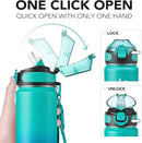 Enerbone 24 oz Insulated Water Bottle, Stainless Steel Bottle with Carrying Strap, Double-Wall Vacuum Insulation Design, Leakproof Sports Bottle with Straw, Keep Drinks Cold or Hot for Hours by CozyNest Decor