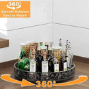 10" Lazy Susan Organizer Turntable,360 Rotating Spice Rack Lazy Susan for Cabinet Dining Table Top Countertop Pantry Kitchen Cupboard Vanity Bathroom Refrigerator Black by CozyNest Decor