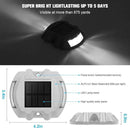VOLISUN Solar Deck Lights, 16-Pack Led IP67 Waterproof Outdoor Warning Step Lights for Driveway, Sidewalk, Garden Pathway, Yard (White) by CozyNest Decor
