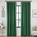 ANRODUO Back Tab Blackout Curtains for Bedroom Living Room, Rod Pocket Pinch Pleated Thermal Insulated Room Darkening Curtains 90 Inches Long 2 Panels, Hunter Green, 42 x 90 Inch by TinyTreasures Baby Boutique