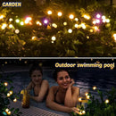 Solar Firefly Lights 4 Pack 32 LED Lights 2 Lighting Modes for Garden, Patio and Yard Solar-Powered LED Lights (Warm White) by GreenHaven Gardens