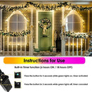 SANJICHA 2-Pack 66FT 200 LED Christmas Lights, Extendable Christmas Tree Light with Timer & Memory Function, Waterproof Green Wire Outdoor String Lights Indoor with 8 Lighting Modes (Warm White) by GreenHaven Gardens