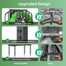 Garden Water Hose Holder Holds 2 * 150Ft Hoses, Heavy-Duty Metal Freestanding Hose Holder with 4 Spikes, Rustproof Garden Hose Reels Hose Hanger Storage for Outside, Yard, Lawn, Farm, Black by GreenHaven Gardens