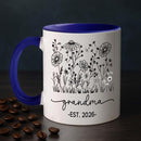 Personalized Grandma EST 2026 Accent Coffee Mug Gift For Nana Granny Grandmother, Novelty Grandma White Coffee Cup 11Oz 15Oz, Custom Year/Name Grandmother Ceramic Cup Gift For Birthday Mother's Day by TinyTreasures Baby Boutique