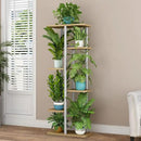 LINZINAR Plant Stand 6 Tier 7 Potted Multiple Flower Pot Holder Shelf Indoor Outdoor Planter Display Shelving for Patio Garden Corner Balcony Living Room (6 Tier-7 Potted, White) by GreenHaven Gardens