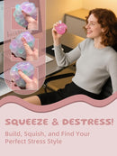 DIY Stress Ball Making Kit - 10 TPR Skins, 13 Fillers, 14 oz Slime, 7 oz Clay, Create ASMR Anxiety Relief Toys, Handmade Squishy Stress Balls, Unique Self-Care Gifts for Women, Crunchy and Relaxing by TinyTreasures Baby Boutique
