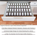 Bamboo Spice Rack Drawer Organizer - 8 Pieces Set- 9" Wide Per Piece - Combine Pieces Into 18" Wide Rack (9" or 18") by CozyNest Decor