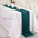 6 Pack Teal 10FT Cheesecloth Table Runner Rustic Gauze Cheese Cloth Table Runner for Wedding Bridal Baby Shower Table Decorations Boho Fabric Sheer Birthday Party Table Decor 20 x 120 Inch Long by CozyNest Decor