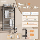 ENZE Heated Towel Rack with Shelf and Wi-Fi App Control, 11 Bars Electric Wall Mounted Towel Warmer with Timer & Adjustable Temperature, Low Carbon Steel, Plug-in/Hardwired, Gray by TinyTreasures Baby Boutique