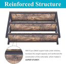 BON AUGURE Industrial Sofa Console Table for Entryway, 3 Tier Foyer Table for Hallway, Rustic Hall Tables Behind Couch (47 Inch, Rustic Brown) by CozyNest Decor