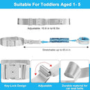 Accmor Reflective Toddler Belt Leash, 2 in1 Anti Lost Wrist Link for Baby, kid Anti Lost Waist Band Child Leash with Lock for Boys Girls, Child Walking Harness Wristband Rope Tether for Outdoor Travel by TinyTreasures Baby Boutique