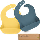 KeaBabies 2-Pack Silicone Baby Bibs for Eating - Sturdy Food-Grade Silicone Bibs for Babies Girl, Boy, Large Food Catcher, Clean & Put On Easily, Waterproof Toddler Feeding Essentials (Valiant) by TinyTreasures Baby Boutique