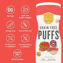 Serenity Kids 6+ Months Grain Free Puffs Toddler & Baby Snack | No Added Sugar, Gluten & Rice Free, Allergen Free | Made with Organic Cassava, Veggies, and Herbs | Tomato & Mushroom | 1 Count by TinyTreasures Baby Boutique