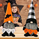 Halloween Gnomes Plush Decor,Witch Scandinavian Tomte Nisse Gnome Swedish Table Decorations Handmade Gnome Decoraion for Home,Orange by CozyNest Decor
