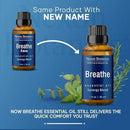 Breathe Essential Oil Blend 30 ml - Breath Sinus Relief with Menthol Oils - for Humidifiers, Diffusers, and Aromatherapy - Nexon Botanics by CozyNest Decor