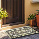 Door Mat Welcome Mat, Heavy Duty Door Mat 17.7 x 29.5 Inch Front Door Mat Rug Doormat for Outdoor Entrance Home Non-Slip Rubber Rug for Front Door, Outside, Entryway, Patio (Yellow Welcome) by CozyNest Decor