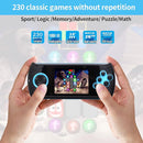 16 Bit Handheld Game for Kids Built-in 230 HD Classic Retro Video Games USB Rechargeable 3.0 Inch Childrens Travel Electronics Toys Portable Gaming Player System Gift for Boys Girls Ages 4-8-12 by TinyTreasures Baby Boutique