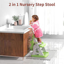 Potty Training Seat, Upgrade 2 in 1 Potty Training Toilet for Toddler, Toddler Toilet Seat for Boys Girls with Splash Guard, Anti-Slip Pad and Step Stool (Green) by TinyTreasures Baby Boutique