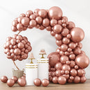 RUBFAC 129pcs Rose Gold Balloons Different Sizes 18 12 10 5 Inches, Latex Balloon Garland Arch Kit for Birthday Party Valentine's Day Baby Shower Graduation Wedding Holiday Decoration by TinyTreasures Baby Boutique