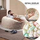 6FT,Oversized Bean Bag Chairs for Adults,Giant beanbag with Filler Included，Fluffy Memory Foam,Soft and Comfy Corduroy Fabric,Gaming Chairs Suitable for Living Room and Bedroom (Apricot, 6 Foot) by CozyNest Decor