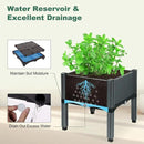Emalie Raised Garden Beds Elevated Plastic Planter Box with Drainage Plugs Perfect for Vegetables Flowers Herbs Growing Outdoor, 73.0" Lx15.7 Wx40.9 H Grey by GreenHaven Gardens
