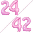 GOER Number 24 Balloons for 24th Birthday Party Decorations,42 Inch Jumbo Foil Helium 42 Balloons for 42nd Birthday Party Decoration (Light Pink) by TinyTreasures Baby Boutique