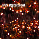 Orange Halloween Lights, 2 Pack Each 75.5Ft 200 LED Orange String Lights Outdoor, 8 Modes Solar Orange Lights for Thanksgiving Yard Tree Fall Christmas Halloween Decoration by GreenHaven Gardens