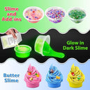 YOPINSAND 25 Cups DIY Slime Kit, Slime Making Kit for Girls, Crystal Clear Slime, Glow in The Dark Slime with Add-ins, Foam Balls, Charms, Slime Party Favors Gift Toys for Kids 3-12 by TinyTreasures Baby Boutique